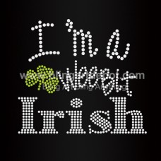 I'm A Wee Bit Irish Rhinestone Iron On Motifs